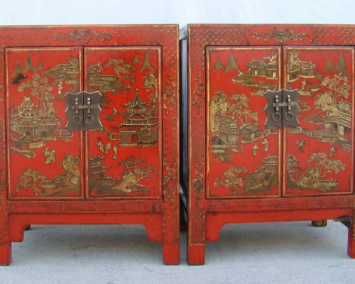 紅描金小柜工廠|Red &gilt small cabinet