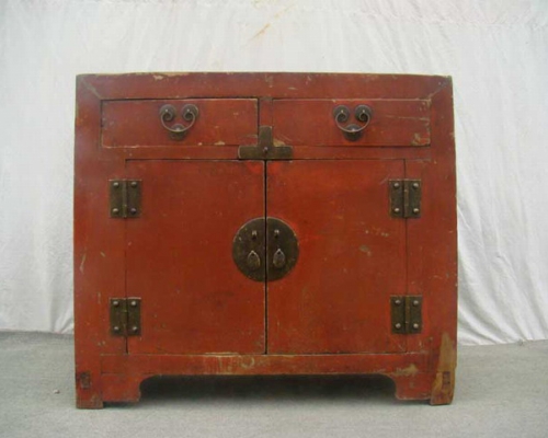 二抽二門柜|red cabinet with 2 drawers & 2 doors