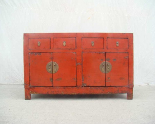 四抽四門紅漆柜子子|cabinet with 4 drawers & 4 doors