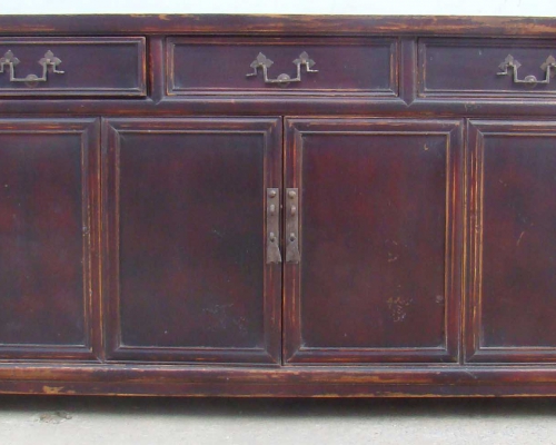古典家具三抽兩門柜|cabinet W/two doors and three drawers