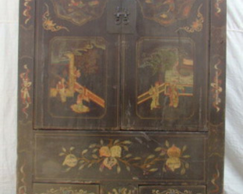 五彩柜工廠|painted antique cabinet