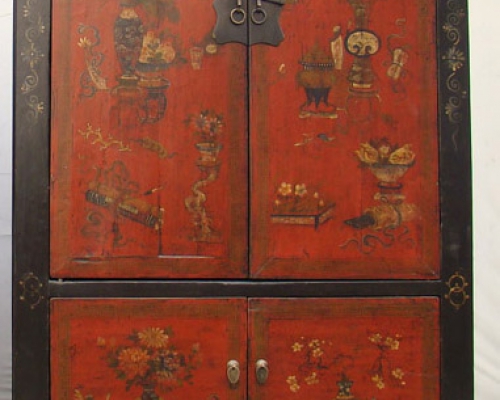 描彩四門大柜