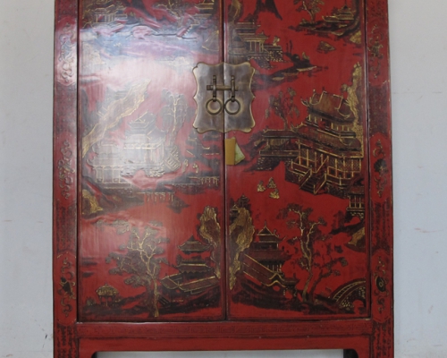 紅描金通門大柜