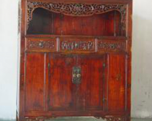 雕花亮格柜|Carved display cabinet