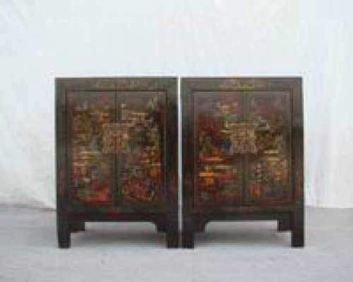二門五彩柜|Color-painted twin cabinet