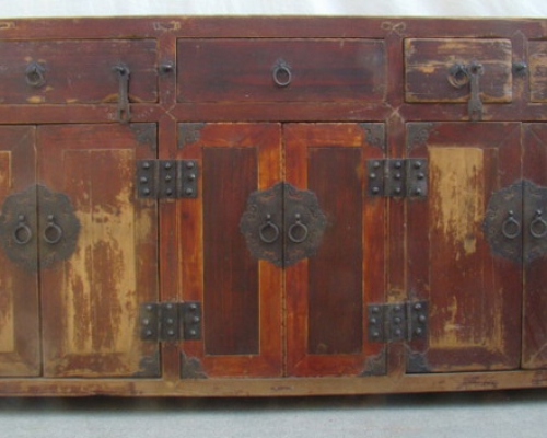 四抽六門柜|Color-painted low cabinet