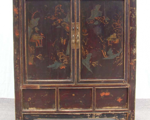 描彩二門小柜|Depict the color small cabinet with two gates