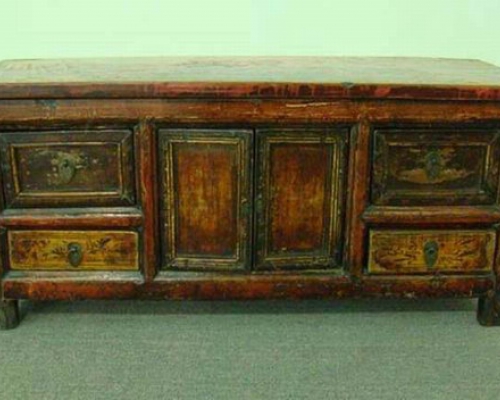 描彩四抽二門地柜|lower cabinet