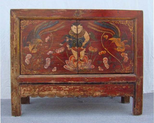 描彩二門(mén)柜|painted cabinet