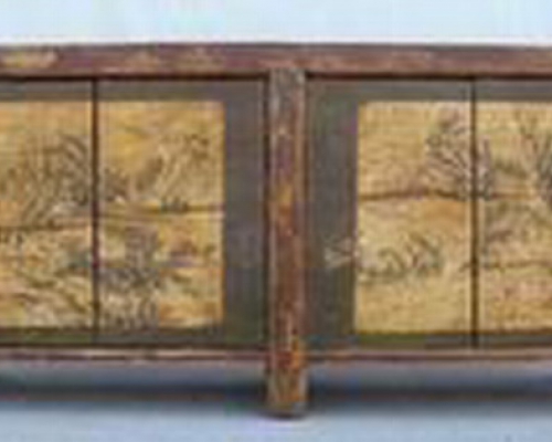 描彩四門連體柜|painted cabinet