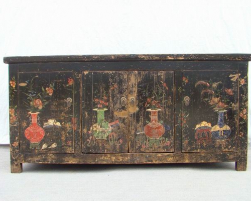描彩四門柜|cabinet