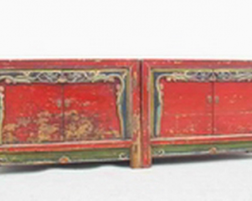 描彩二門柜|Color-painted cabinet w/ 2 doors