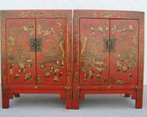 紅描金小柜|Red &gilt small cabinet