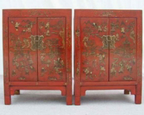 紅描金小柜|Red &gilt small cabinet