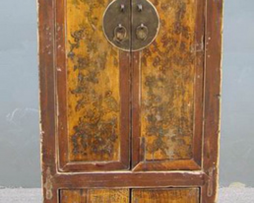 描彩四門柜|painted cabinet