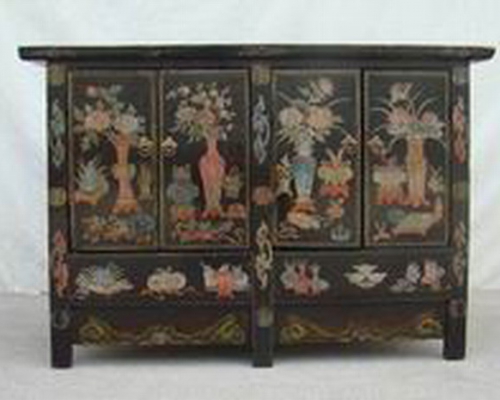 描彩連體柜|painted lower cabinet