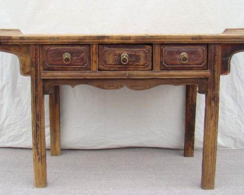 三抽翹頭桌|table