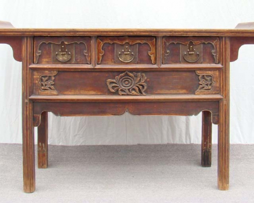 三抽翹頭桌|Coffer w/3 drawers