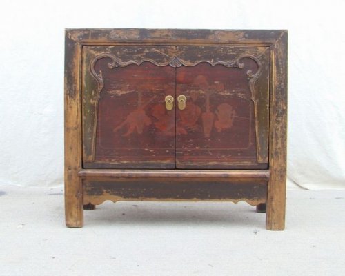 描彩二門柜|Color-painted cabinet w/ 2 doors
