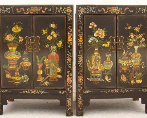黑描彩小柜工廠|Black color depiction of the small chest