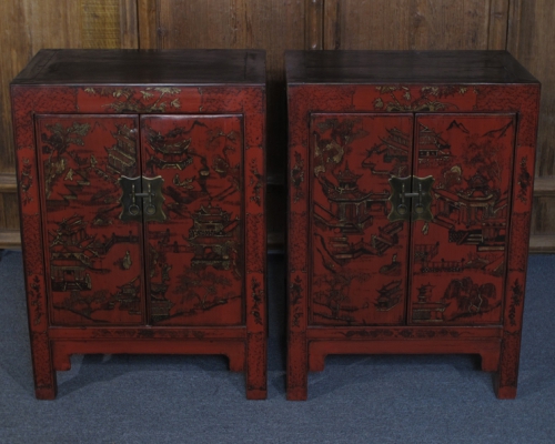 紅描金小柜工廠|Red &gilt small cabinet