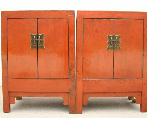 紅漆小柜|Red-lacquered small cabinet