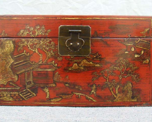 紅描金盒|Red & gilt box