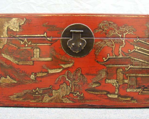 紅描金盒|Red & gilt box