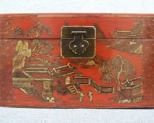 紅描金盒|Red & gilt box