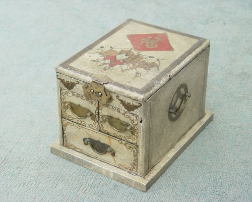 梳妝盒工廠|Gold-painted/gilt mirrored trunk