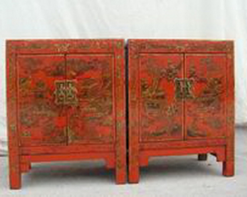 紅描金小柜工廠|gold gilt cabinet