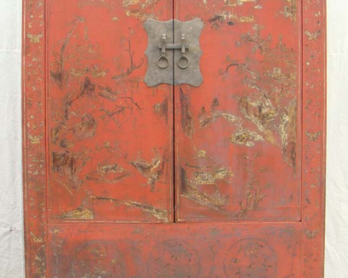 紅描金大柜工廠|Red & gilt big cabinet