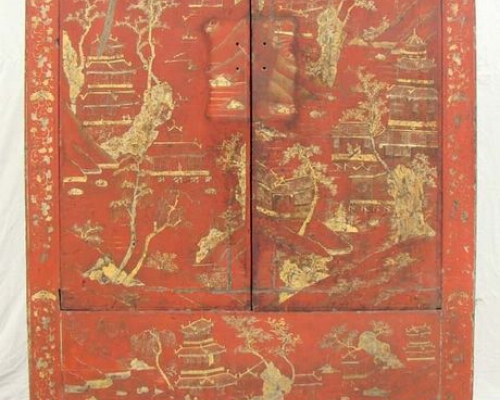 紅描金大柜|Red & gilt big cabinet