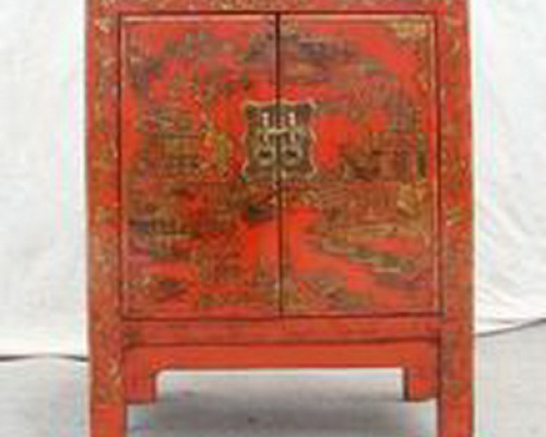 紅描金小柜|gold gilt cabinet