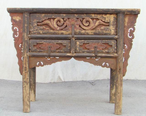雕花三抽桌工廠|Table with 3 drawers