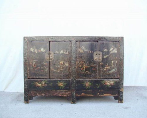 描彩四門柜工廠|painted lower cabinet