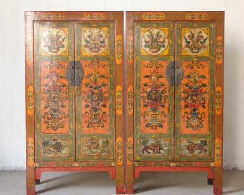 二門蒙古中柜|Mongolian cabinet w/2 drawers and 2 doors
