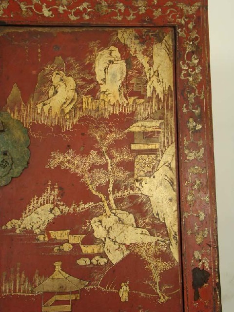紅描金大柜|Red & gilt big cabinet