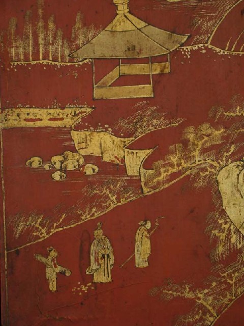 紅描金大柜|Red & gilt big cabinet