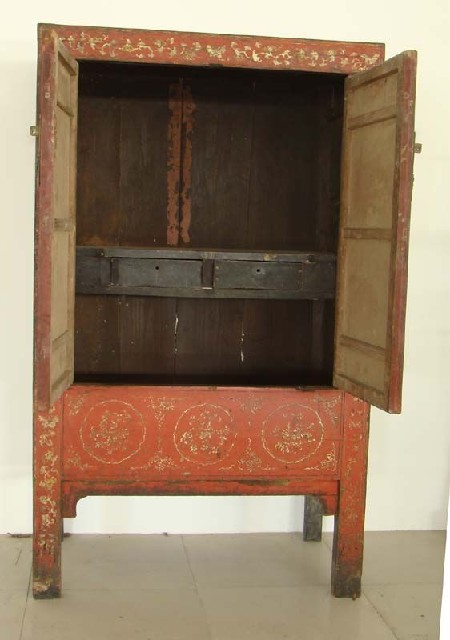 紅描金大柜|Red & gilt big cabinet