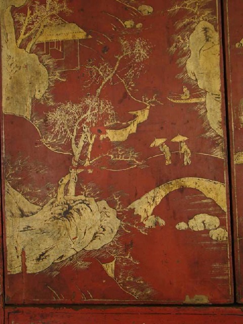 紅描金大柜|Red & gilt big cabinet
