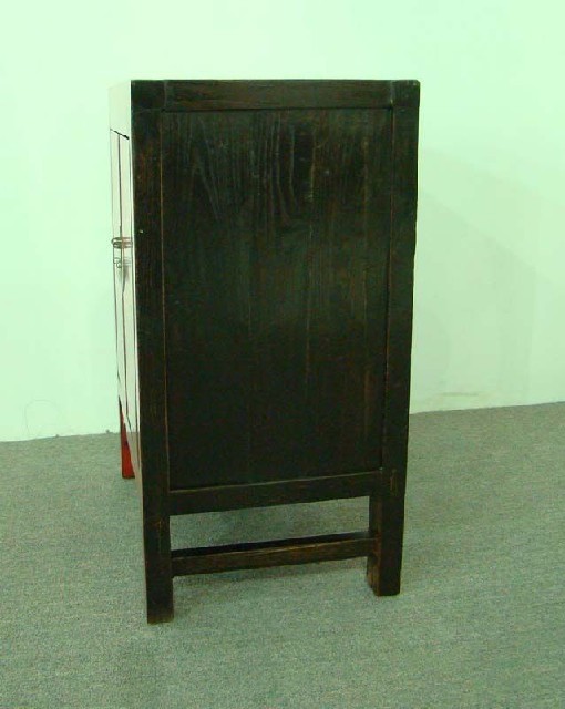 紅描金二門柜高碑店|red depicting a color chest with two gates