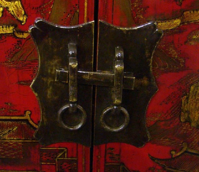 紅描金小柜|Red &gilt small cabinet