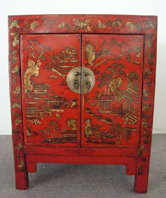紅描金小柜工廠|Red &gilt small cabinet