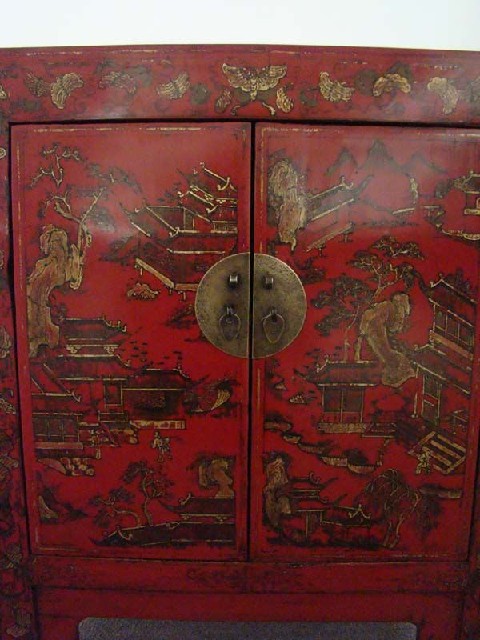紅描金小柜工廠|Red &gilt small cabinet