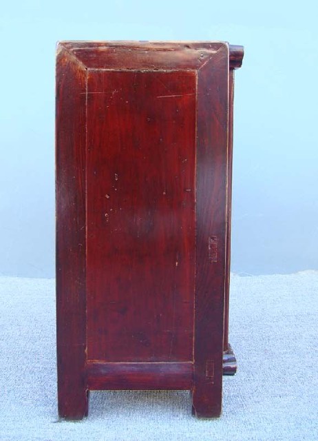 紅漆二門小柜|Red-lacquered small cabinet
