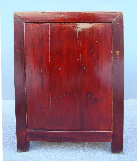 紅漆二門小柜|Red-lacquered small cabinet