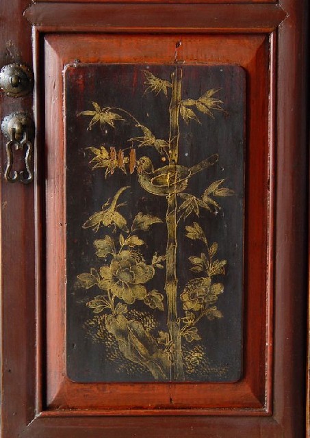 描金二門小柜|Gold-painted/gilt small cabinet w/ 2 doors