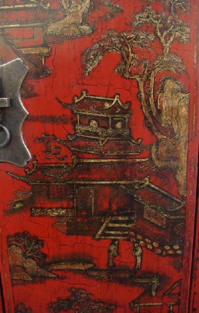 紅描金小柜工廠|Red &gilt small cabinet
