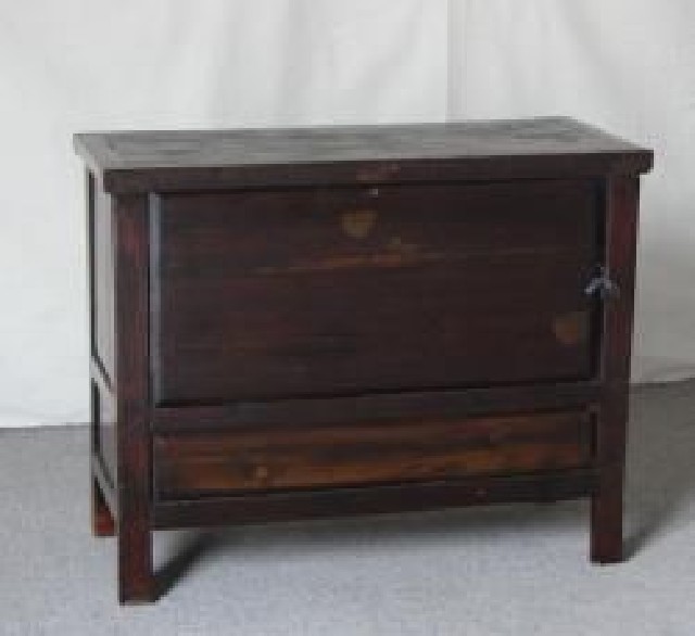 紅四抽二門小柜|Red-lacquered small cabinet
